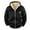 fLeece Lined Jackets-Black, variant on Sherpa Lined Jacket Men Hooded Warm Winter Zip up Heavyweight Sweatshirt Relaxted Fitted Long Sleeve Drawstring Casual Coats with Pockets Trendy Solid Color Outfits