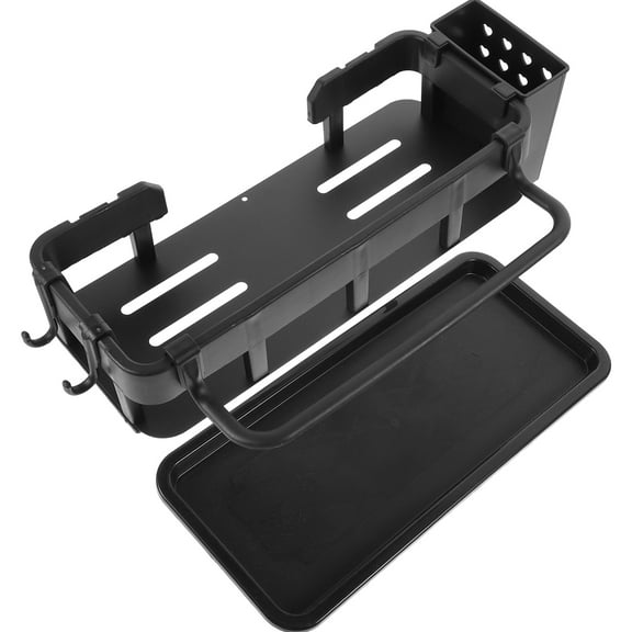 Masteelf Kitchen Shelf Baby Bottle Dryer Rack Water Trough Rags Household Black