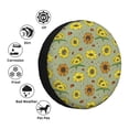 thumbnail image 4 of Goofa Sage Green With Sunflowers Pattern Universal Tire Cover for Jeep, SUV, Truck, and Trailer – Waterproof, UV-Resistant,Easy to Install, Fits 14"-17" Tires-16 inch, 4 of 6