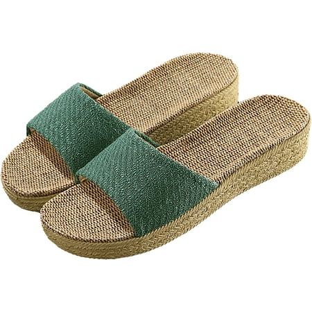 

PIKADINGNIS Women s Sandals Summer Sandals Speckled Wedge Sandals Open Toe Home Sandals Bathroom Sandals Beach Slippers