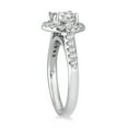 thumbnail image 2 of SZUL Women's AGS Certified 1 1/4 Carat TW Diamond Halo Engagement Ring in 14K White Gold (I-J Color, I2-I3 Clarity), 2 of 4