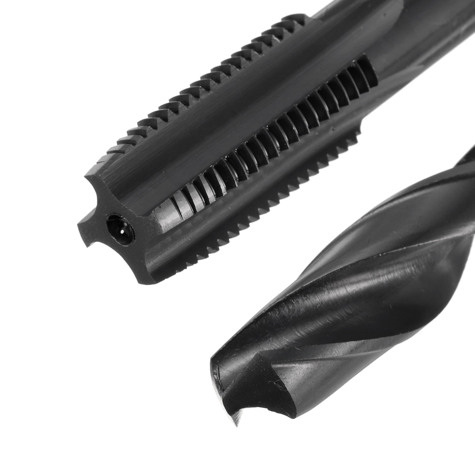Uxcell Tap and Drill Bit Set, M14 x 1.5 Straight Flute Tap & 12.5mm Drill Bit Black Oxide
