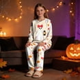 thumbnail image 7 of Kakishop Halloween Pajamas Kids Pjs Family Matching Spooky Print Long Sleeve Pajamas Sets for Girls Boys, 6-7 Year, 7 of 7