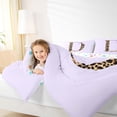 thumbnail image 3 of Manfei Old Fashion Letter D Monogrammed Full Size Comforter Sets 3 Pieces for Kids Teens,Vintage Leopard Print Initial Bow Bedding Sets for Girls Women,Breathable Home Decor, 3 of 6