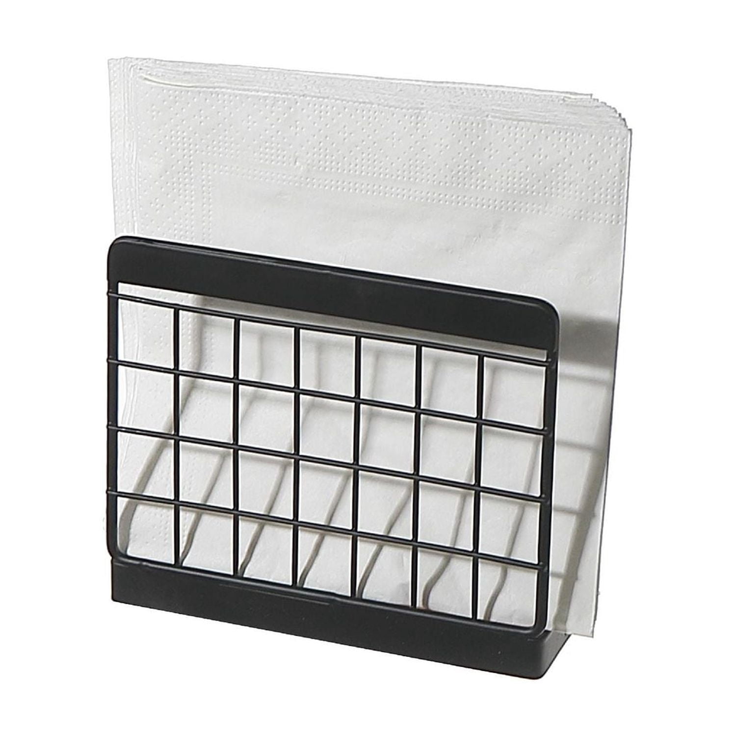 Napkin Standing Holder With Rubber Wood Bottom