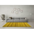 thumbnail image 3 of Ahgly Company Machine Washable Indoor Rectangle Abstract Yellow Contemporary Area Rugs, 5' x 7', 3 of 4