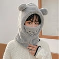 thumbnail image 5 of Toimothcn Winter Warm Windproof Hat Ski Riding Shield Warmer Cute Cartoon Bear Ear Neck Cover Hat With Face Guard For Girl Lovely Childs Clothing, 5 of 6