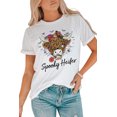 thumbnail image 4 of ABPHQTO Camiseta blanca con estampado Spooky Heifer Halloween Vibe para mujer, 4 of 5