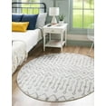 thumbnail image 3 of Rugs.com Bohemian Trellis Collection Rug – 7 Ft Round Pearl Low Rug Perfect For Kitchens, Dining Rooms, 3 of 9