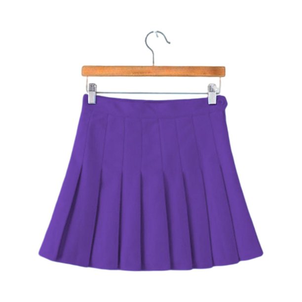 Minifalda plisada de tenis Yuyangstore cintura alta para mujer pantalones cortos Púrpura profundo xl