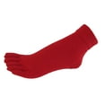 thumbnail image 1 of Couver 5 Finger Toes Ankle Toe Socks 1 Pair, Red, Large, 1 of 3