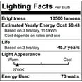 thumbnail image 2 of Satco 70W LED EX39 Mogul extended base rotatable Direct wire 100-277V 2700k, 2 of 2