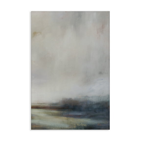 Stupell Industries Misty Grey Landscape Landscape & Nature Painting Wrapped Canvas Art Print Wall Art, 16 x 24