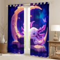 thumbnail image 2 of Feelyou Kawaii Axolotl Animal Blackout Curtains Set of 2 (52x84 Each), Dreamy Stars Moon Window Curtains, Teens Kids Boys Girls Curtains and Drapes, Window Curtains Bedroom Decor, 2 of 6