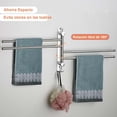 thumbnail image 2 of Toallero para baño de pared de Acero Inoxidable SUS304 - Toallero giratorio multiusos. Porta toallas de baño Autoadhesivo sin perforaciones. Soporte para toallas de Baño y Cocina, Color Plateado., 2 of 4