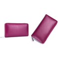 thumbnail image 3 of Cartera de bloqueo para mujer, cartera de material cuero con cremallera alrededor, de mano grande, monedero , tarjeta de crédito, organizado Rose Yinane Titular de pasaporte de viaje, 3 of 8