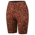 thumbnail image 2 of A2Y Women's Brushed Microfiber Leopard Print Biker Bermuda Shorts Almond 3XL, 2 of 3
