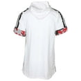 thumbnail image 4 of 9 Crowns Men's Short Sleeve Color Block Sweatshirt Hoodie (Medium, White/Grey/Black), 4 of 4