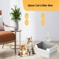 thumbnail image 6 of Cat Litter Box for Indoor Cats, Semi Enclosed Kitten Potty Pan,Easy to Clean ,High Sides Detachable Cat Toilet for Kitty Rabbit Small Pet ,Gray L 48x36x22.5cm, 6 of 8