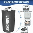 thumbnail image 5 of Vivicreate 115L Collapsible Laundry Hamper with Waterproof Fabric and Aluminum Handles, Large Dirty Clothes Basket for Dorm & Home Use, 5 of 6