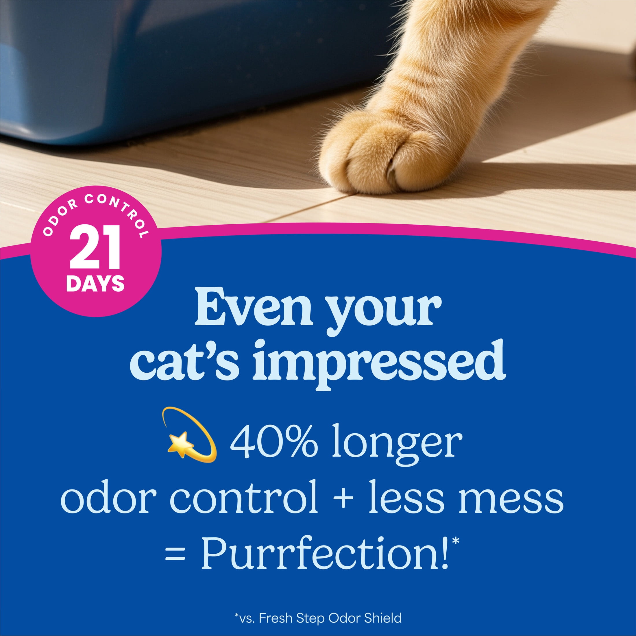 Fresh Step Clean Paws Multi Cat Clumping Litter, Febreze Freshness, 38 lb Total, Easy Pour Pouches (4 Pack)