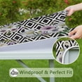 thumbnail image 6 of Pioneer Flower Floral Print Pattern Square Fitted Tablecloth with Elastic Edge,Square Table Cover,Washable Elastic Table Cover for Home Kitchen Party Decor 34"x34", 6 of 6