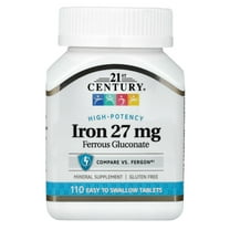 21st Century High-Potency Iron, 27 mg, 110 Easy to Swallow Tablets