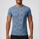 thumbnail image 1 of Ceisia Men's Textured Print Sport T-shirt Slim Fit Short Sleeve Round Neck Breathable Running Casual All Season Tee Tops Blue XL Gifts, 1 of 7