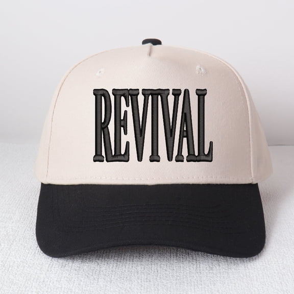 REVIVAL Embroidered Patchwork Trucker Cap | Adjustable Unisex Snapback, Fresh Fire Essential