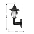 thumbnail image 4 of 2 Piezas Lámparas Español Led Solar Farol Pared Belug Negro, 4 of 5