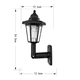 thumbnail image 4 of 2 Piezas Lámparas Español Led Solar Farol Pared Belug Negro, 4 of 5