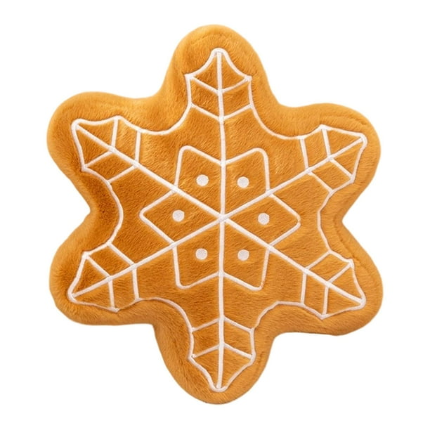 Cojín navideño decorativo, suave y con un toque original. copos de nieve navideños