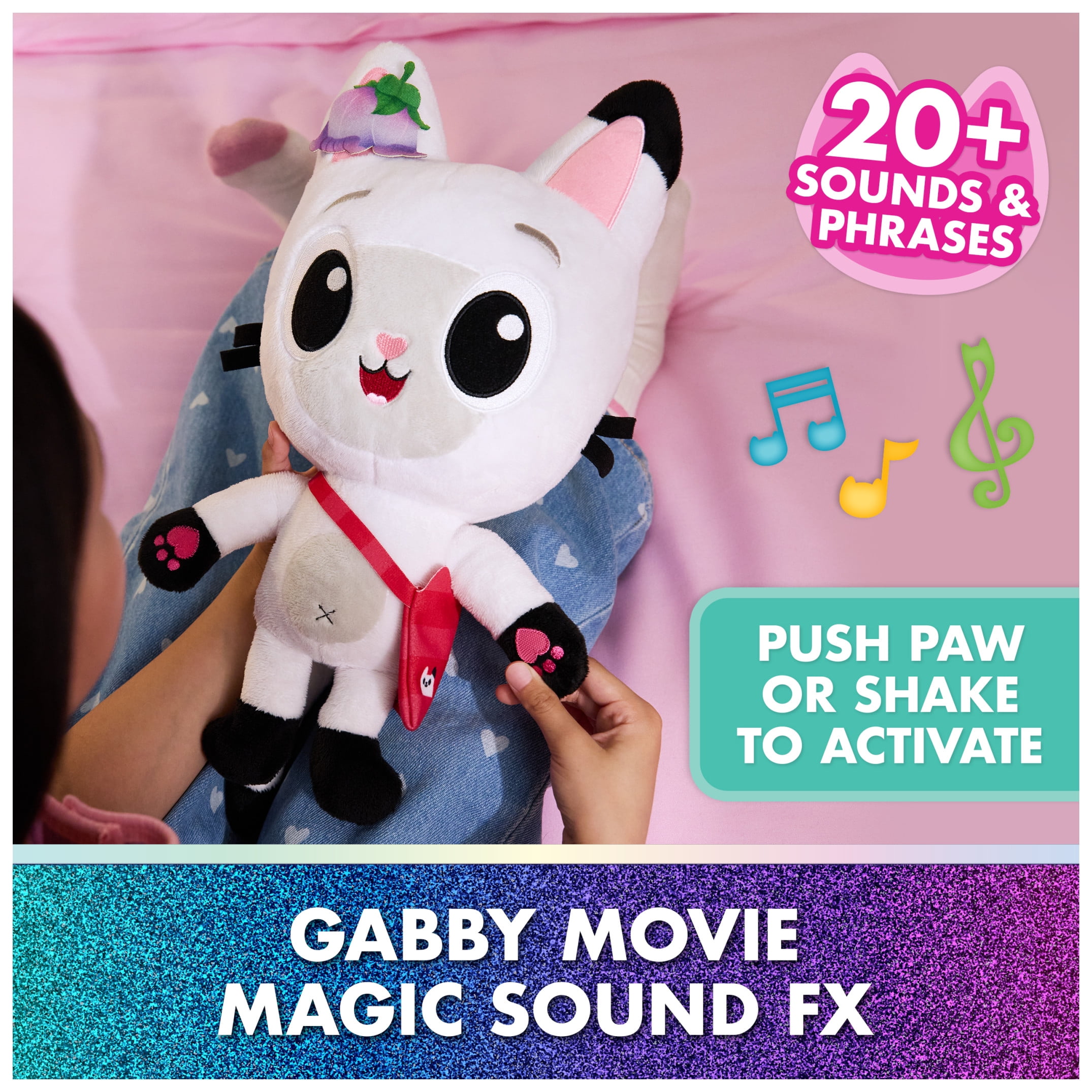 Gabby's Dollhouse: The Movie, Meow-mazing Interactive Pandy Paws Plush with Accessories for Kids 3+