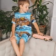 thumbnail image 4 of Balery Animals on Noah's Ark Floating Conjunto de Pijama Infantil de Manga Corta con Estampado – Ropa de Dormir de Algodón Suave-Medium, 4 of 6
