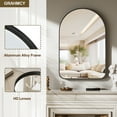 thumbnail image 4 of GRAHMCY 30"x20" Bathroom Vanity Rectangle Mirror With Deep Frame, Black, 4 of 4