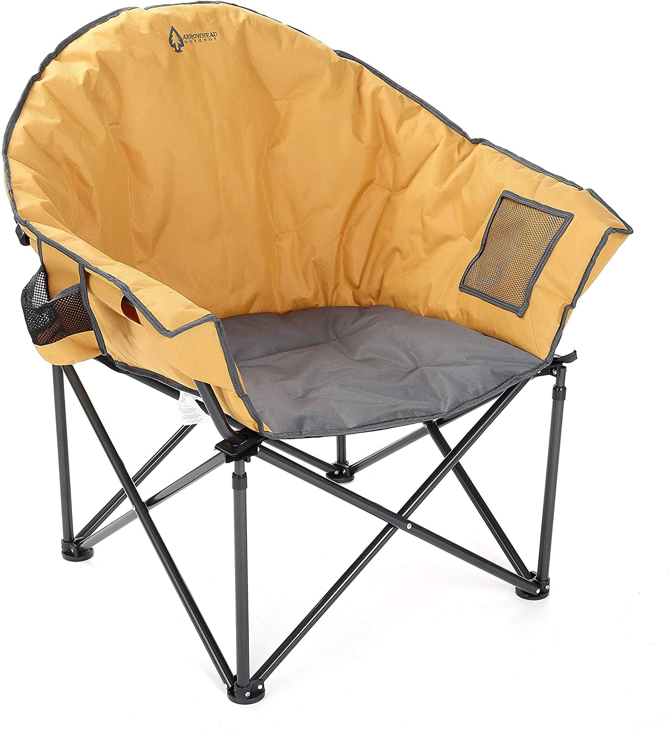 ARROWHEAD OUTDOOR Oversized Heavy-Duty Club Folding Camping Chair w