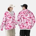 thumbnail image 4 of Fotbe Breast Cancer Ribbons Awareness Chaqueta con Protección Solar UPF 50+ para Hombre y Mujer, Camisa con Capucha y Bolsillos-Medium, 4 of 7