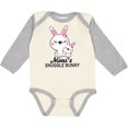thumbnail image 3 of Inktastic Mimis Snuggle Bunny Easter Girls Long Sleeve Baby Bodysuit, 3 of 5