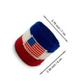 thumbnail image 5 of Couver Unisex Cotton Terry Wrist Sweatbands, 2-Pairs, USA Flag, 2.5-Inch, 5 of 7
