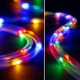thumbnail image 2 of WYZworks 50ft Colorful LED Outside Rope Light - 8 Modes, Waterproof Permanent Outdoor Accent Lighting w/Remote, Flexible Clear Tube, ETL Certified, Exterior Christmas Patio Palm Tree Yard Ambient, 2 of 8