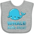 thumbnail image 3 of Inktastic Whale, Hello There Boys or Girls Baby Bib, 3 of 4