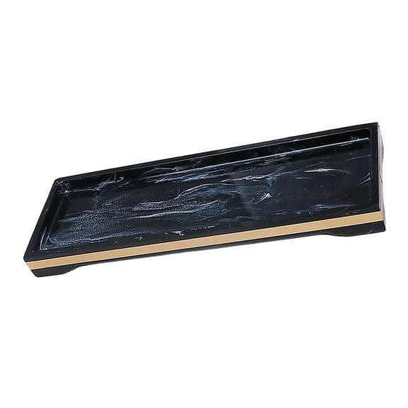 Marble Bathroom Vanity Tray Countertop Organizer for Perfume Holder Black
