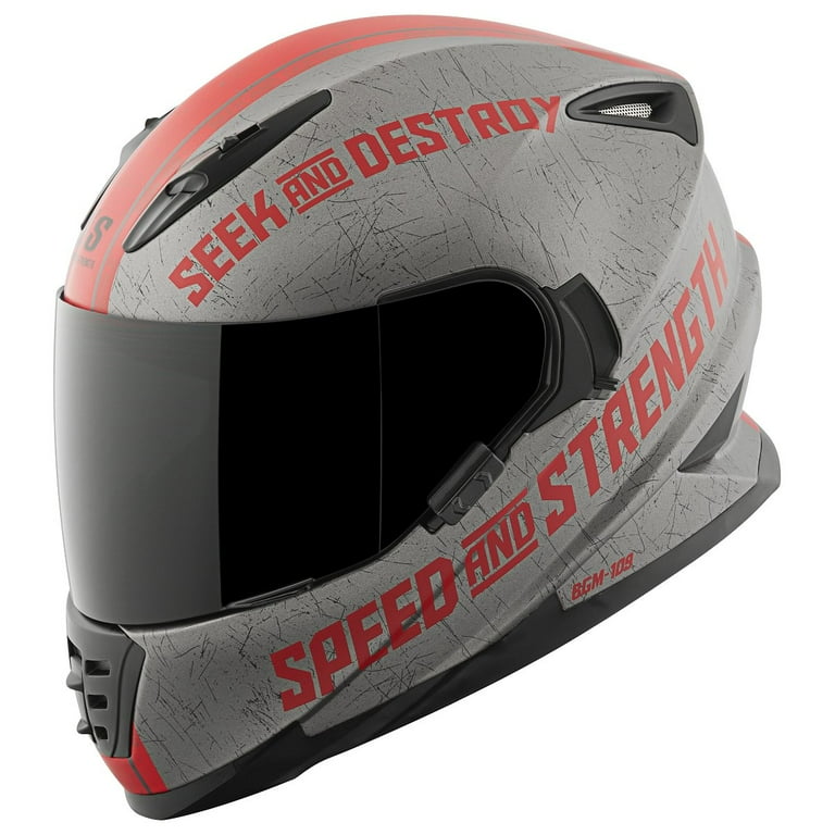 Speed & Strength SS1600 Cruise Missile Helmet Matte Charcoal/Red LG -  Walmart.com