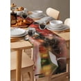 thumbnail image 6 of Ldtrchee Red Christmas Table Runner 72 Inches, Xmas Tree Farmhouse Snowflake Bed Runner Dresser Scarves Tabletop for Indoor Outdoor Parties/Ceremony/Banquet, 13" x 72", 6 of 8