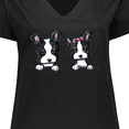 thumbnail image 4 of Inktastic Boston Terriers (dark Apparel) Women's Plus Size V-Neck T-Shirt, 4 of 5