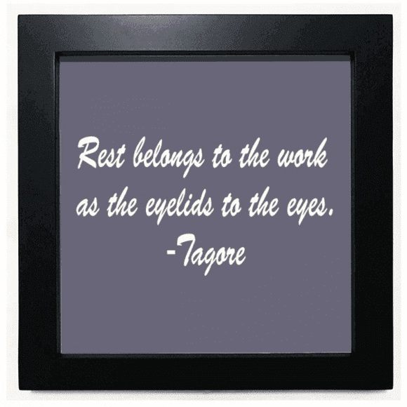 Qoutes Famous People Healing Rest Work Eyelid Eyes Black Square Frame Picture Wall Tabletop