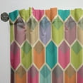 thumbnail image 3 of Designart 'Hexagon Retro Pattern I' Mid-Century Modern Curtain Panel, 3 of 5