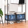 thumbnail image 3 of Yayeee Foldable Storage Basket for Shelves with Handles Set of 2 Waterproof Cloth Bins, Window Space, 3 of 7