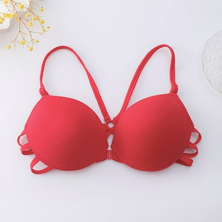 Marked Down: Bras for Women Pack  Pack Sujetadores para Mujer  Women Bras Plus Size Behind Buckle Comfortable Breathable Exhaust Base Non-Steel Ring Buckle Front Buckle Underwear