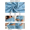 thumbnail image 5 of ValueVibe Plus Size Women Pajama Sets 2 Piece Short Sleeve Crew Neck Lounge Set Floral Print Sleepwear with Pocket, Blue 3XL, 5 of 7